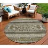 Taupe Beige And Ivory Southwestern Washable Indoor Outdoor Area Rug - 2 of 4