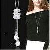 Cathercing Spiral Pearl Pendant Long Necklace for Women Adjustable Elegant Jewelry Crystal Accessories Dressy Collocation Winter Evening Party Wedding - 2 of 4