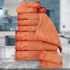 Charming Floral Accent Cotton Towel Set by Blue Nile Mills - 1 of 4