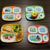 4E's Novelty Set of 4 Fall Thanksgiving Melamine Dinnerware Sets for Kids – Autumn Kids Plates With Dividers, BPA-Free Reusable  Kids Sectioned Plates - 3 of 4