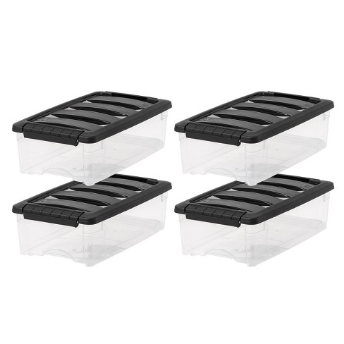  IRIS USA 6Pack 12qt Stackable Plastic Storage Bins