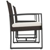 vidaXL 3 piece Patio Dining Set with Cushions Brown PP Rattan - 4 of 4