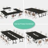Lirago 70.8" Modern Rectangular Office Desk Sturdy Metal Legs Minimalist Design Home Study Meeting Table Black Wood Grain Top Black - 4 of 4