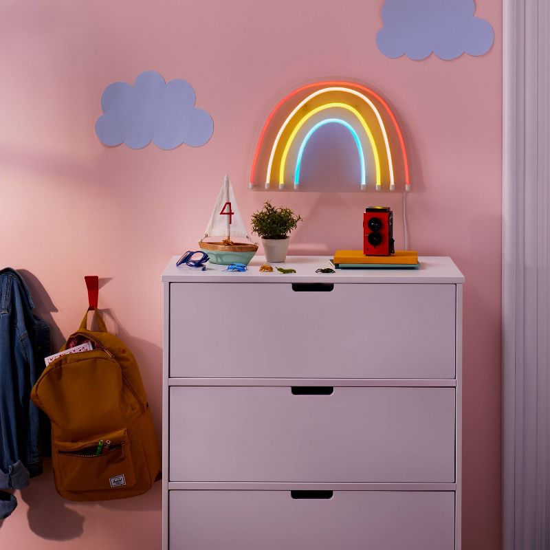 Rainbow Neon Kids&#39; Wall Decor - Pillowfort&#8482;, 3 of 13