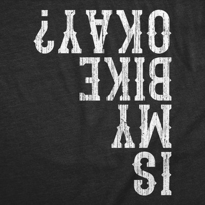 Мужские футболки Crazy Dog T-Shirts, Inc. Mens Funny T Shirts Is My Bike Okay Sarcastic Upside Down Graphic Novelty Tee For Men - Crazy Dog Men's T Shirt With Sarcastic Sayings Black M — фото 2