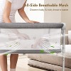 MYKKO Bassinet Bedside Sleeper - All-Mesh Design, Portable Bedside Bassinet for Baby with Washable Mattress, 5 Adjustable Heights (Grey) - 4 of 4