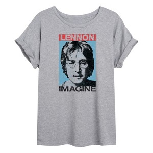 Women's - John Lennon - John Lennon Imagine Oversized Graphic T-Shirt - 1 of 4