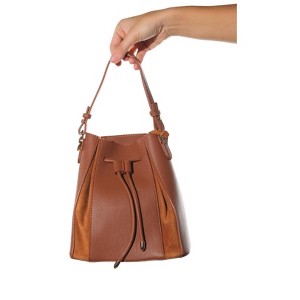 Maralis - Cognac Leather Shoulder Bag (Women) cognac standart - 1 of 4