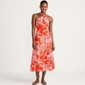 Lands' End Women's Cotton Modal Halter Midi Dress - 1 of 4
