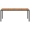 Garden Dining Table Black 74.8" x 35.4" x 29.5" Poly rattan - 4 of 4