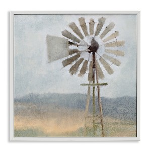 Stupell Industries Neutral Blue Windmill Breeze, 17" x 17" - 1 of 4