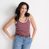 Lands' End Women's Pointelle Rib UNeck Tank - 4 of 4