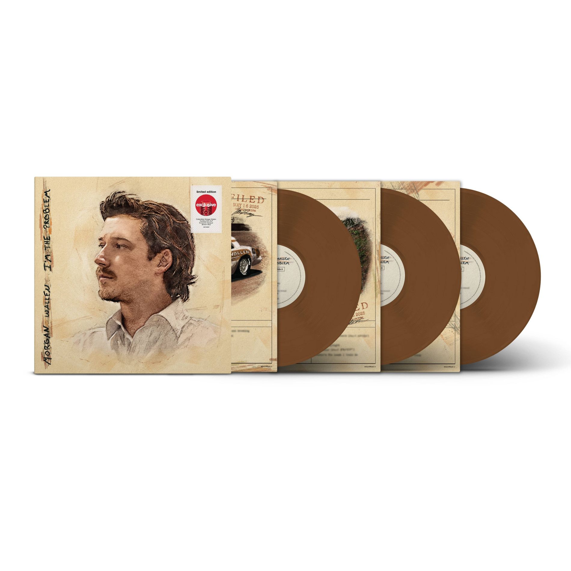 Morgan Wallen - I'm The Problem (Target Exclusive Brown, 3 Vinyl + Collectible Hunting ID Card)