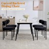 DYHOME Dining Chairs Set of 2, Boucle Dining Chairs Round Upholstered Curved Backrest - 4 of 4