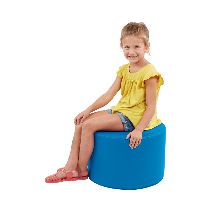 ECR4Kids SoftZone Round Foam Ottoman, Flexible Seating, 12in Seat Height, 4-Piece, 4 of 12