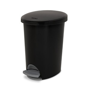 Sterilite 2.6 Gallon Ultra StepOn Wastebasket w/ Titanium Pedal & Liner (2 Pack) - 1 of 4