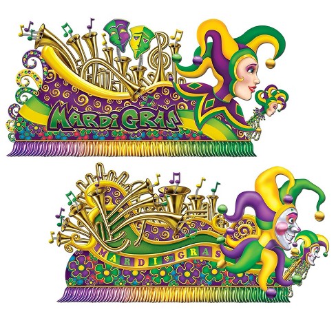 Beistle 5' 5" & 5' 7" Mardi Gras Float Props 4/Pack 52048 - image 1 of 1