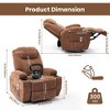 360¡ã Swivel Rocking Recliner Chair, Manual Fabric Nursery Recliner Glider with with Massage and Heating - 3 of 4