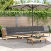 vidaXL - 4 Piece Outdoor Patio Lounge Set - Acacia Wood Modular Sofa with Gray Cushions for Garden/Deck - Table, 2 Corner Sofas, 1 Middle Sofa - 2 of 4