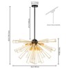 Rennnsan Traveth 33"W 10-Light Sputnik Dandelion Industrial Dimmable Chandelier in Black - 3 of 4