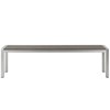 Modway Shore Outdoor Patio Aluminum Bench – Weather-Resistant Bench with Slatted Seat and Modern Minimalist Style - 3 of 4