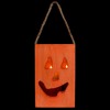 Northlight Large Orange Wood Jack O Lantern Halloween Candle Lantern - 8" - 3 of 4