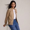 Lands' End Women's Drifter Large Collar Zip Front Cardigan Sweater - 4 of 4