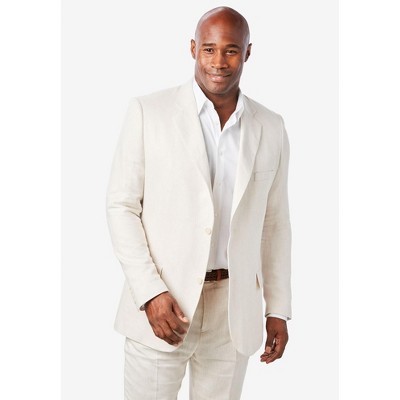 KingSize KS Island Linen Blend Two-Button Suit Jacket - 68, Natural — фото 4