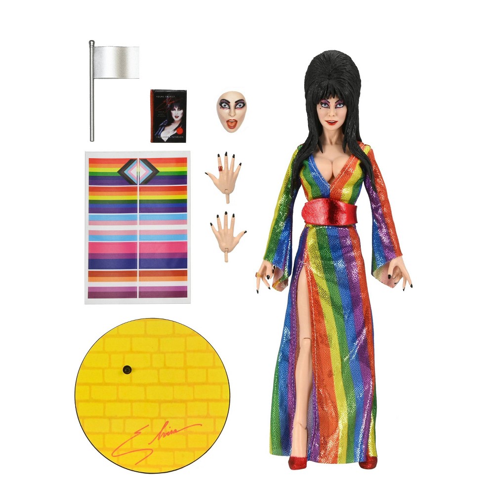 NECA Over the Rainbow Elvira Mistress of the Dark 8 Clothed Action Figure