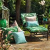 2pk Swaying Palms Rectangular Outdoor Throw Pillow Capri Blue - Pillow Perfect: Weather-Resistant, Tropical Design - 3 of 4