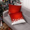 18x18 Christmas Throw Pillow Covers , Green Velvet Throw Pillows Covers Set of 2, Floral Snowflake Pillow Covers for Couch Home Decoration - 4 of 4