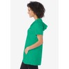 Woman Within Plus Size Short-Sleeve Hoodie - 4 of 4