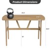 Kumasinova Modern Rectangular Dining Table for 4-6,Kitchen Dinner Table with Metal Frame,47.2" Wood Dining Table for Kitchen,Living Room - 3 of 4