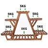 Artloge 6 Tier Carbonized Wood Plant Stand Heavy Duty Triangle Flower Pot Rack for Garden Balcony Patio Home Decor - 4 of 4