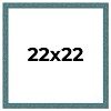 PosterPalooza | Square Simple Blue Picture Frame - UV Acrylic, Foam Board Backing, Hanging Hardware - 2 of 4