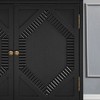 Lyngins Sideboard Buffet Cabinets with Brass Handles,Symmetrical Geometric Coffee Bar Cabinets,Credenzas for Kitchen,Entryway - 4 of 4