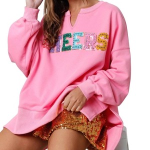 Women's Cheers Sweatshirt - Peach Love - 1 of 3