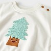 Baby Holiday Christmas Tree Fleece Sweatshirt & Fleece Jogger Pants Set - Cat & Jack™ Cream - 3 of 4