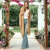 Anna-Kaci Women's Semi Sheer Boho Sequin Fringe Sparkle Drop Shoulder Shrug - 2 of 4