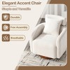 MOONMISS 360 degree rotation design,soft and comfortable chenille fabric,ergonomic design of the living room chair - 2 of 4