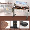 Costway 55"x 24" Electric Standing Desk with 2 Drawers Monitor Stand Storage Shelf Black/White/Brown - 4 of 4