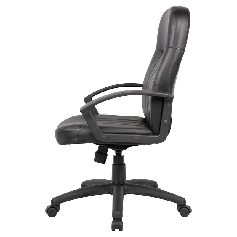 Executive Leather Budget Chair Black - Boss Office Products, 3 of 12