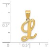 Black Bow Jewelry 14k Yellow Gold, Mimi Collection, Small Script Initial L Pendant - 4 of 4