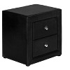 NicBex Contemporary Nightstand Upholstered Bedside Table with Metal Handles Elegant End Table for Bedroom, Living Room - 2 of 4
