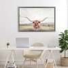 Stupell Industries Longhorn Portrait Open Meadow Floating Frame Canvas Art - 3 of 4