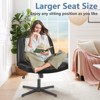 Sevobal Task And Office Chairs Cross-Legged Chair, No Wheels Armless Swivel Home Office Chair, Adjustable Height, Black, 25.5"*25.9"*35" - 4 of 4