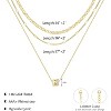 Layered CZ Rondelle Pendant Necklaces for Women,14K Gold Trendy Chain Dainty Circle Rondelle Choker for Women Two-Toned Cubic Zirconia Gold Necklace - 4 of 4