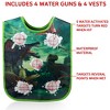 Garvee 8Pcs Water Blasters Set,Dinosaur Squirt Water Blaster Soaker with Water Activated Vests, Long-Range Shooting Water Squirters Toy - 4 of 4