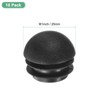 Unique Bargains Spherical Metal Tubing Plastic Hole End Caps for Patio Black - 3 of 4