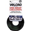 Velcro Reusable Self-Gripping Cable Ties 1/4 x 8 inches Black 25 Ties/Pack  91141